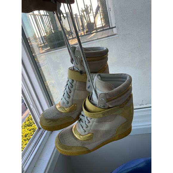 Marc by Marc Jacobs gRoOvY Yellow Hidden Platform high top Sneakers 39 - Picture 11 of 11